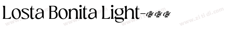 Losta Bonita Light字体转换 Losta Bonita Light字体转换